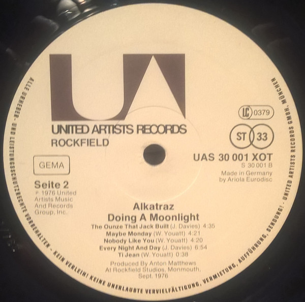 Cover zu Alkatraz (5) - Doing A Moonlight | Vinyl, LP, Album | Rock | Germany