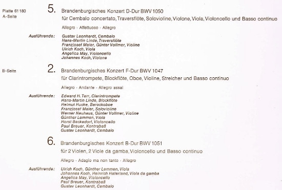 Cover zu Johann Sebastian Bach, Collegium Aureum - Die Sechs Brandenburgischen Konzerte | Vinyl, LP, Album | Classical | Germany