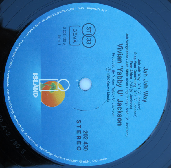 Cover zu Yabby You - Jah Jah Way | 1980 | Vinyl, LP, Album | Reggae | Germany