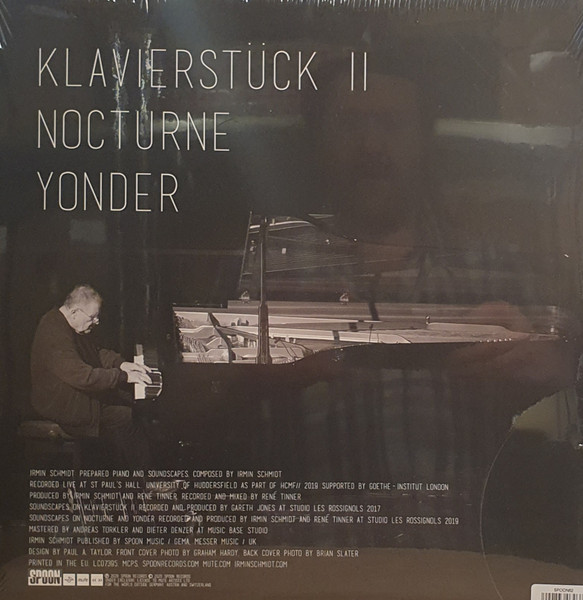 Cover zu Irmin Schmidt - Nocturne (Live At The Huddersfield Contemporary Music Festival) | 2020 | Vinyl, LP, Single Sided, Etched, All Media, Album, Limited Edition, Numbered | Electronic | Europe