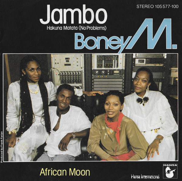 Bild Boney M. – Jambo – Hakuna Matata (No Problems) | 1983 | Vinyl, Stereo, 45 RPM, 7″, Single | Electronic, Reggae | Germany Schallplatten Ankauf