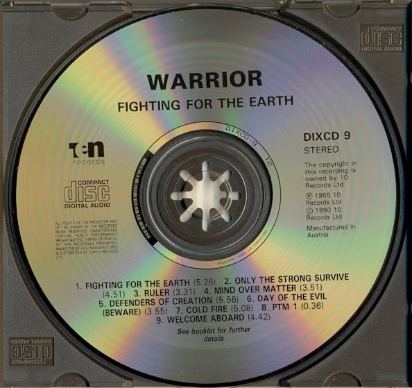 Cover zu Warrior (6) - Fighting For The Earth | CD, Album, Reissue, RE | Rock | Europe