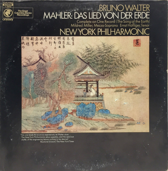 Bild Gustav Mahler – Bruno Walter, New York Philharmonic, Mildred Miller, Ernst Haefliger – Das Lied Von Der Erde | Vinyl, LP, Stereo | Classical | US Schallplatten Ankauf