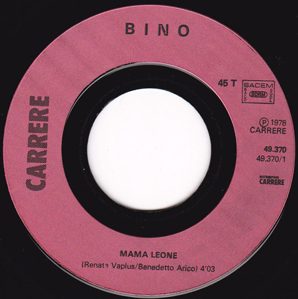 Cover zu Bino - Mamma Leone | 1978 | Vinyl, 45 RPM, 7