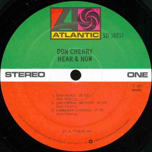Cover zu Don Cherry - Hear & Now | Vinyl, LP, Album | Jazz | US