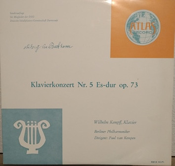 Bild Ludwig van Beethoven, Wilhelm Kempff, Berliner Philharmoniker, Paul van Kempen – Klavierkonzert Nr. 5 Es-dur Op. 73 | Vinyl, LP, Album, Mono, Club Edition | Classical | Germany Schallplatten Ankauf