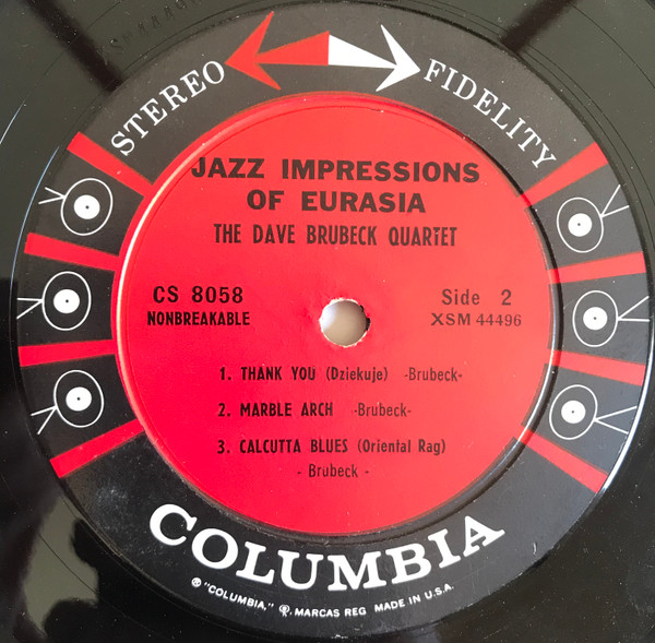 Cover zu The Dave Brubeck Quartet - Jazz Impressions Of Eurasia | Vinyl, LP, Album, Stereo | Jazz | US