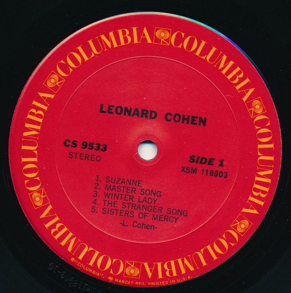 Cover zu Leonard Cohen - Songs Of Leonard Cohen | 1970 | Vinyl, LP, Album, Stereo, Reissue | Rock | US