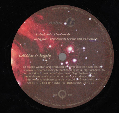 Cover zu William & Hyde - The Bomb | 2002 | Vinyl, 12