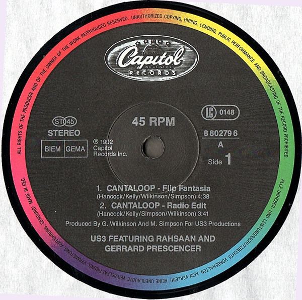 Cover zu Us3 - Cantaloop | 1992 | Vinyl, Stereo, 12