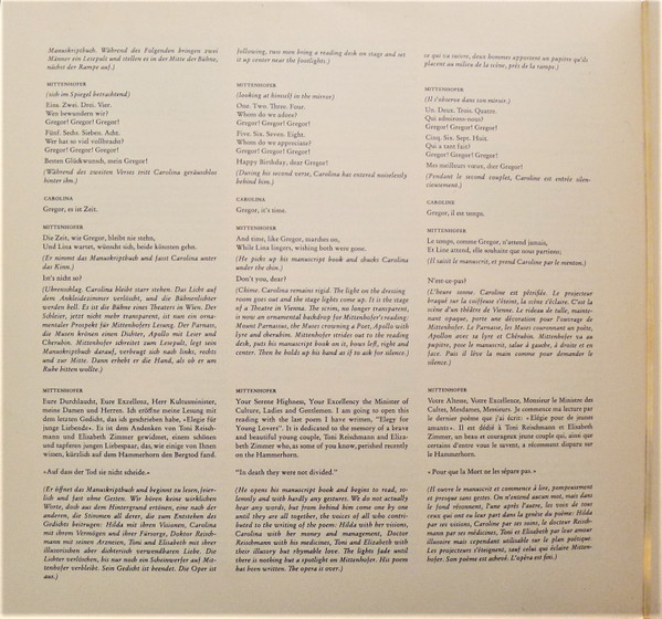 Cover zu Hans Werner Henze - Szenen Aus »Elegie Für Junge Liebende« | Vinyl, LP, Stereo | Classical | Germany
