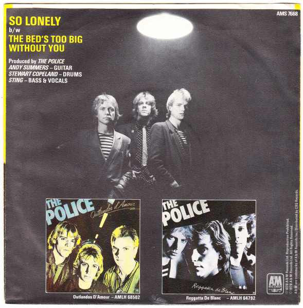 Cover zu The Police - So Lonely | 1979 | Vinyl, Stereo, 45 RPM, 7