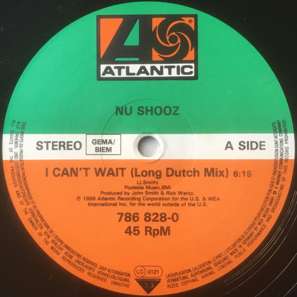 Cover zu Nu Shooz - I Can't Wait (Vocal/Long