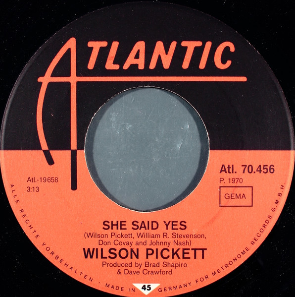 Cover zu Wilson Pickett - She Said Yes / It's Still Good | 1970 | Vinyl, Stereo, 45 RPM, 7