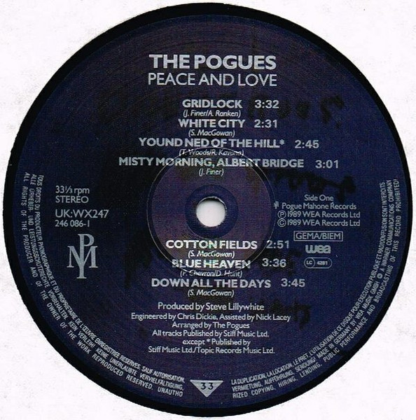 Cover zu The Pogues - Peace And Love | 1989 | Vinyl, LP, Album | Rock | Europe