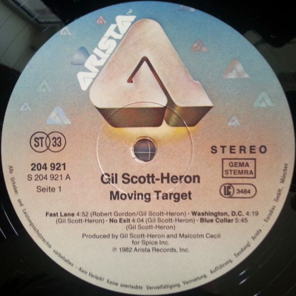 Cover zu Gil Scott-Heron - Moving Target | 1982 | Vinyl, LP, Album | Jazz, Funk / Soul | Germany