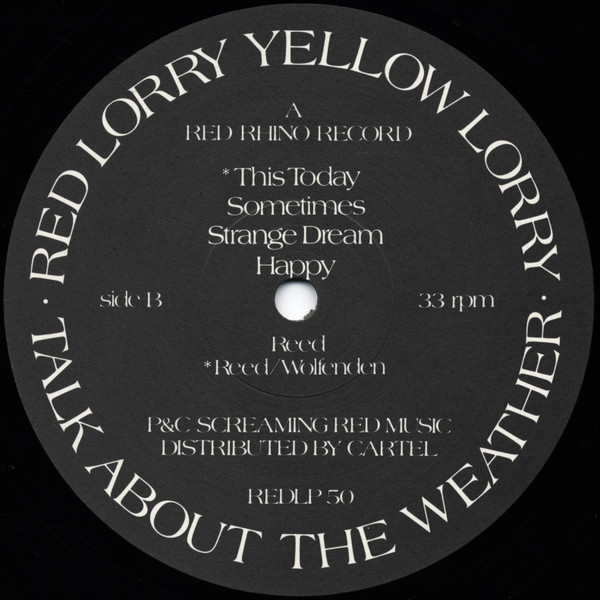 Cover zu Red Lorry Yellow Lorry - Talk About The Weather | 1985 | Vinyl, LP, Album | Rock | UK