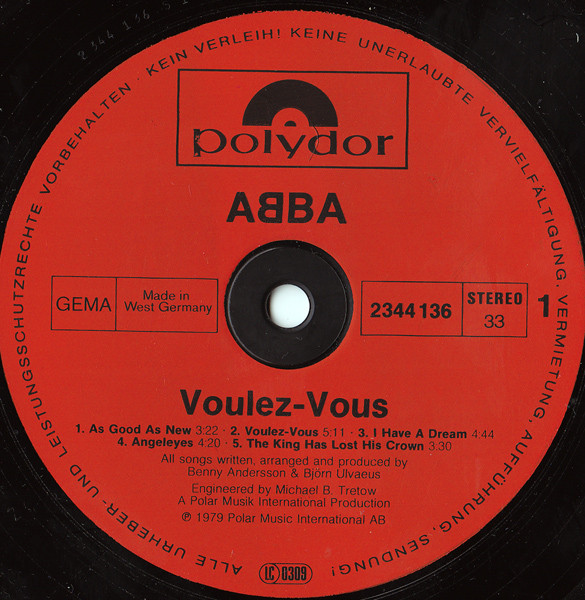Cover zu ABBA - Voulez-Vous | 1979 | Vinyl, LP, Album, Stereo | Rock, Pop | Germany