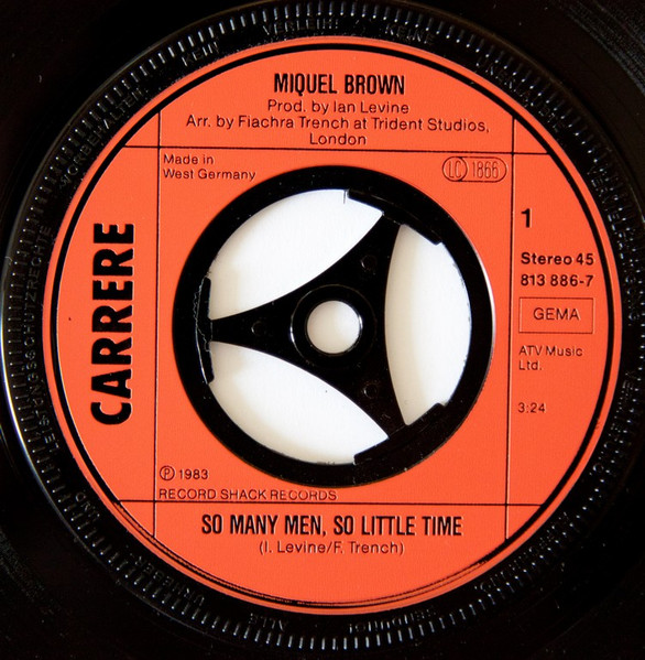 Cover zu Miquel Brown - So Many Men - So Little Time | 1983 | Vinyl, Stereo, 45 RPM, 7