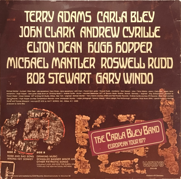 Cover zu The Carla Bley Band - European Tour 1977 | Vinyl, LP, Album | Jazz | Germany