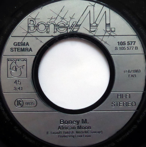 Cover zu Boney M. - Jambo - Hakuna Matata (No Problems) | 1983 | Vinyl, Stereo, 45 RPM, 7