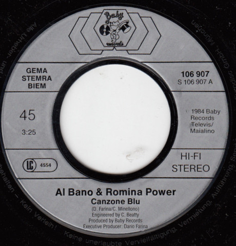 Cover zu Al Bano & Romina Power - Canzone Blu | Vinyl, Stereo, 45 RPM, 7