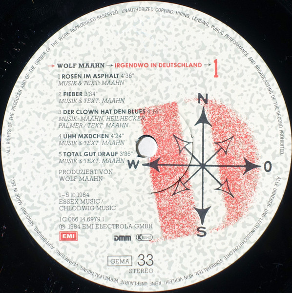 Cover zu Wolf Maahn - Irgendwo In Deutschland | 1984 | Vinyl, LP, Album, Stereo | Rock, Pop | Germany