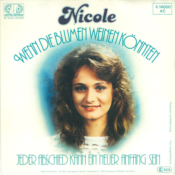 Bild Nicole (2) – Wenn Die Blumen Weinen Könnten | 1983 | Vinyl, Stereo, 45 RPM, 7″, Single | Pop | Germany Schallplatten Ankauf