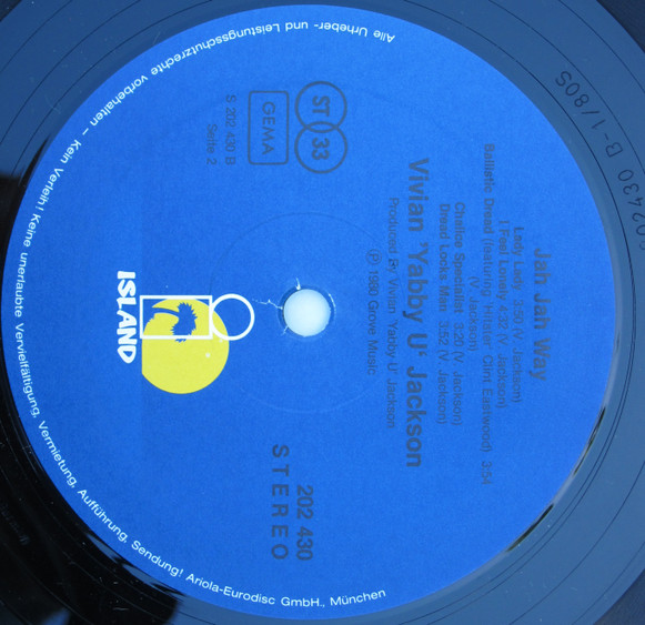 Cover zu Yabby You - Jah Jah Way | 1980 | Vinyl, LP, Album | Reggae | Germany