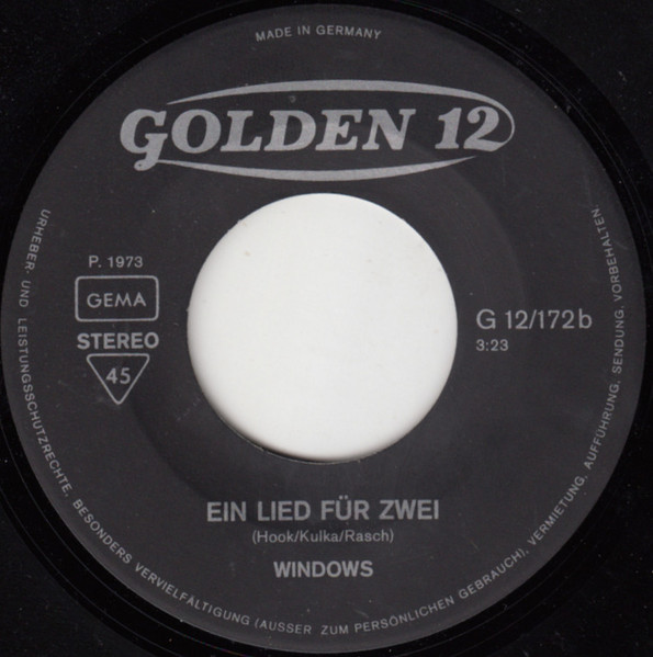 Cover zu Windows (2) - Hast Du Keine Anderen Sorgen? | 1973 | Vinyl, Stereo, 45 RPM, 7