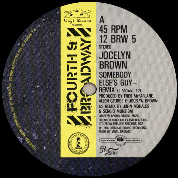 Cover zu Jocelyn Brown - Somebody Else's Guy (Remix) | Vinyl, Stereo, 12