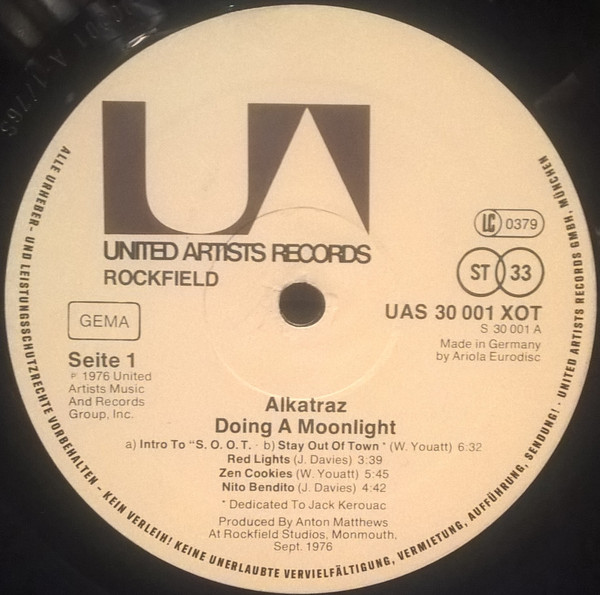 Cover zu Alkatraz (5) - Doing A Moonlight | Vinyl, LP, Album | Rock | Germany