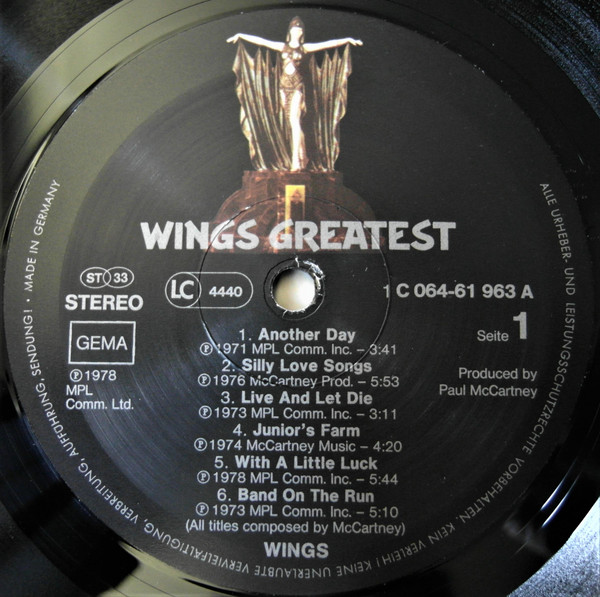 Cover zu Wings (2) - Wings Greatest | 1978 | LP, Comp | Rock | Germany