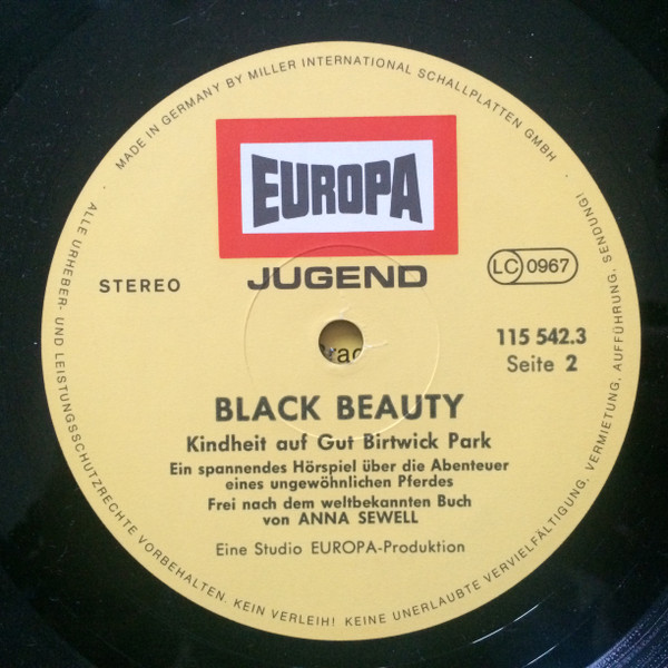 Cover zu Anna Sewell - Black Beauty 1 - Kindheit Auf Gut Birtwick Park | Vinyl, LP, Stereo | Non-Music | Germany