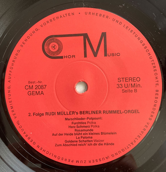 Cover zu 52er Gebrüder Bruder Konzertorgel, Rudi Müller (4) - Berliner Bummel Orgel Folge 2 | Vinyl, LP, Stereo | Pop, Classical, Brass & Military, Folk, World, & Country | Germany