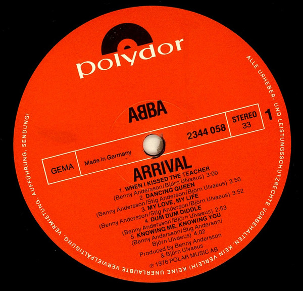 Cover zu ABBA - Arrival | 1990 | Vinyl | Pop | Germany
