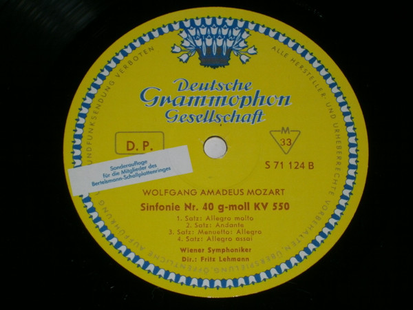 Cover zu Wolfgang Amadeus Mozart - Konzert Für Klavier Und Orchester Nr. 23 A-dur KV 488; Sinfonie Nr. 40 G-moll KV 550 | Vinyl, LP, Album, Mono, Club Edition, Compilation | Classical | Germany
