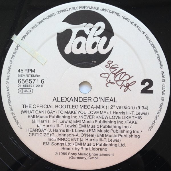 Cover zu Alexander O'Neal - All True Man | 1991 | Vinyl, 12