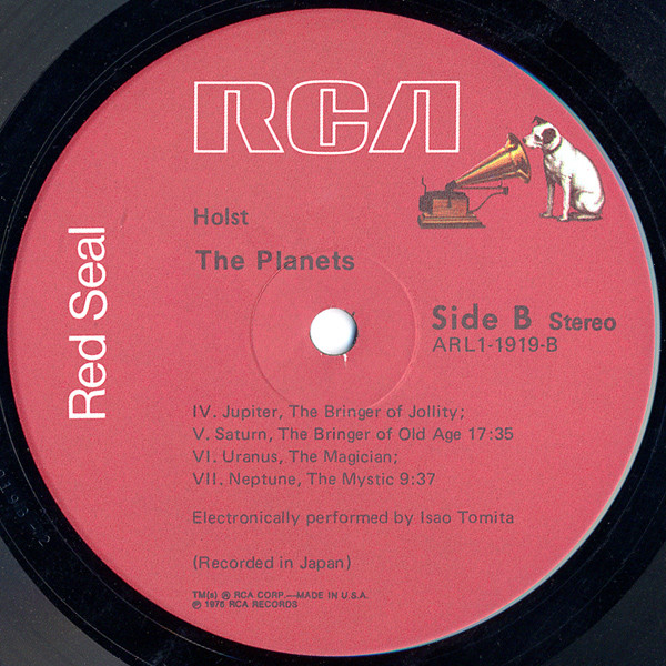 Cover zu Tomita - The Planets | 1976 | Vinyl, LP, Album, Stereo | Electronic | US