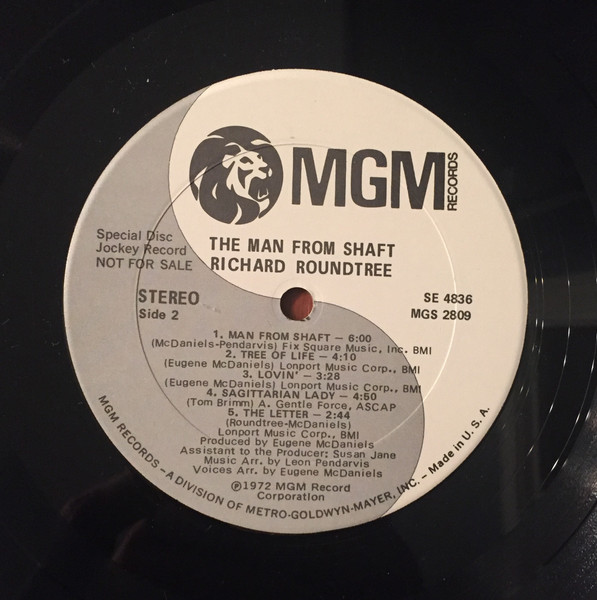 Cover zu Richard Roundtree - The Man From Shaft | 1972 | Vinyl, LP, Album, Promo | Jazz, Funk / Soul | US