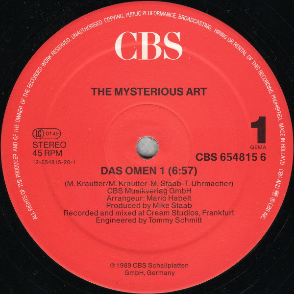 Cover zu Mysterious Art - Das Omen (Teil 1) | 1989 | Vinyl, 12