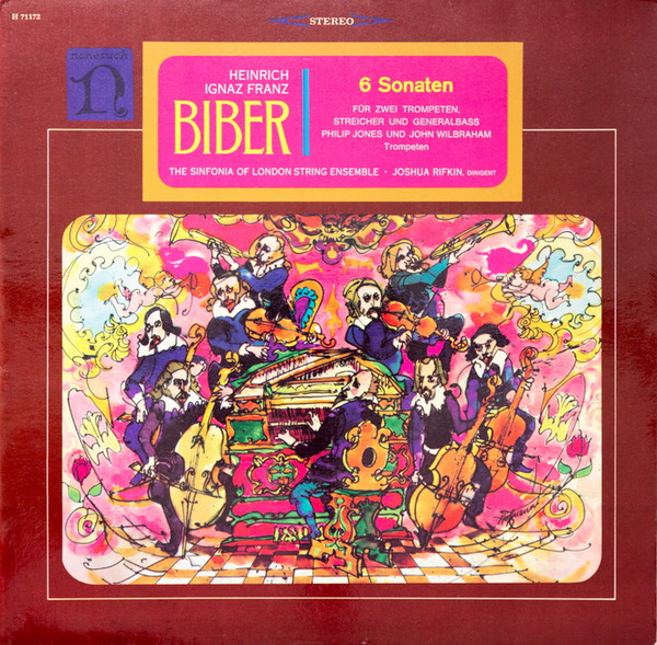 Bild Heinrich Ignaz Franz Biber, Philip Jones Und John Wilbraham, Sinfonia Of London · Joshua Rifkin – 6 Sonaten Für Zwei Trompeten, Streicher Und Generalbass | LP Schallplatten Ankauf