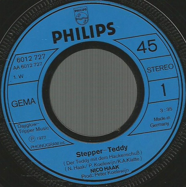 Cover zu Nico Haak - Stepper-Teddy (Der Teddy Mit Dem Hackenschuss) | 1977 | Vinyl, Stereo, 45 RPM, 7