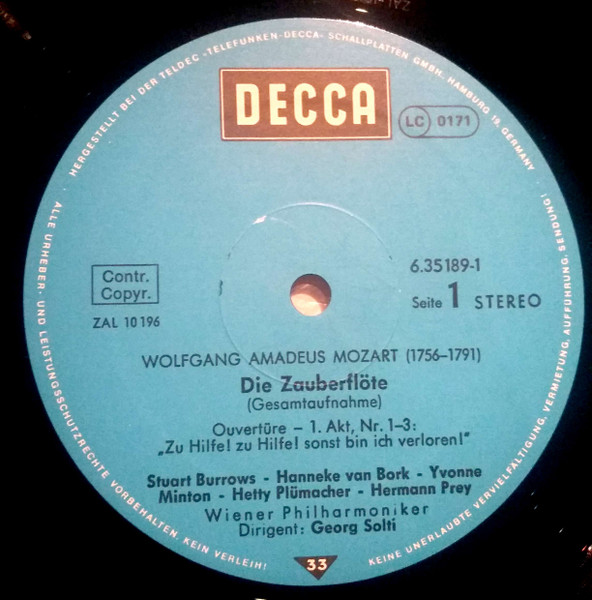 Cover zu Wolfgang Amadeus Mozart, Wiener Philharmoniker, Georg Solti - Die Zauberflöte | Vinyl, LP, Reissue, Box Set | Classical | Germany