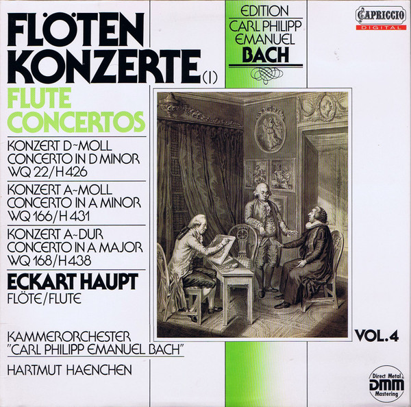 Bild Carl Philipp Emanuel Bach, Eckart Haupt, Kammerorchester Carl Philipp Emanuel Bach – Hartmut Haenchen – Flötenkonzerte | 1988 | Vinyl, LP | Classical | Germany Schallplatten Ankauf