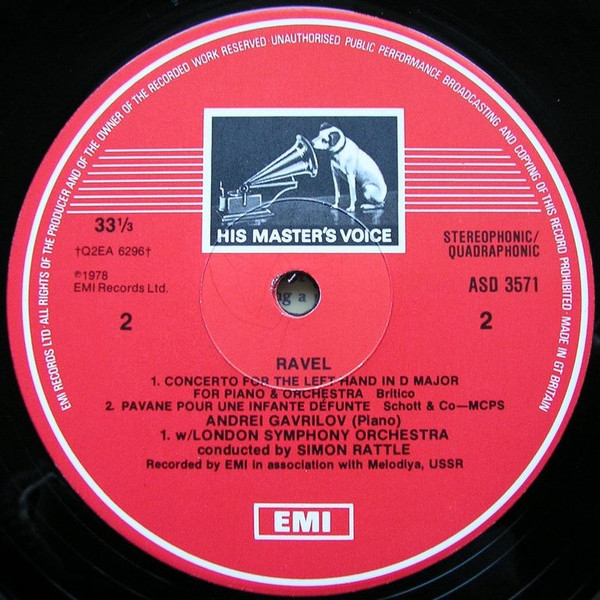 Cover zu Andrei Gavrilov, London Symphony Orchestra, Sir Simon Rattle - Sergei Prokofiev / Maurice Ravel - Piano Concerto No. 1 / Concerto For The Left Hand | 1978 | Classical