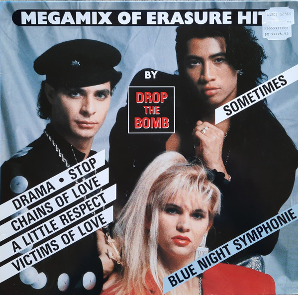 Bild Drop The Bomb – Megamix Of Erasure Hits | 1990 | Vinyl, Stereo, 12″, 45 RPM, Maxi-Single | Electronic | Europe Schallplatten Ankauf