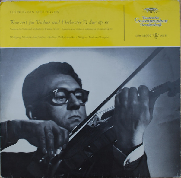 Bild Ludwig van Beethoven – Wolfgang Schneiderhan, Berliner Philharmoniker, Paul van Kempen – Konzert Für Violine Und Orchester D-Dur Op. 61 | 1960 | Vinyl, LP, Mono | Classical | Germany Schallplatten Ankauf