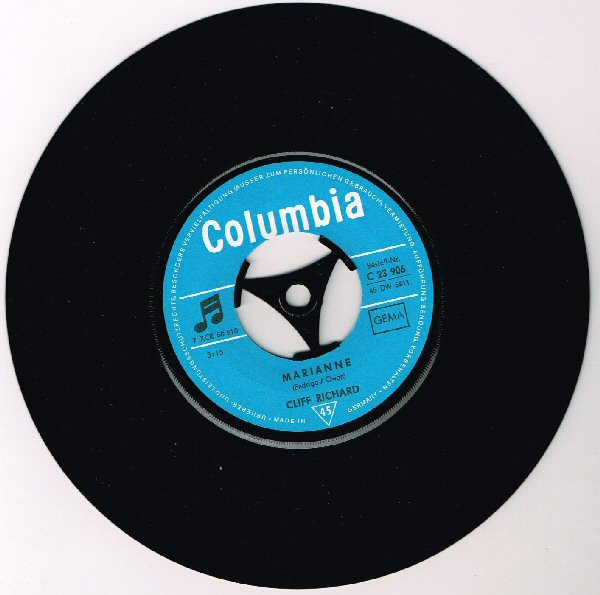 Cover zu Cliff Richard - Marianne / Mr. Nice | 1968 | Vinyl, 7
