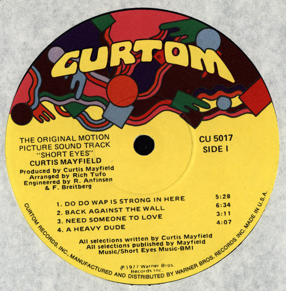 Cover zu Curtis Mayfield - Short Eyes - The Original Picture Soundtrack | 1977 | Vinyl, LP, Album | Funk / Soul, Stage & Screen | US